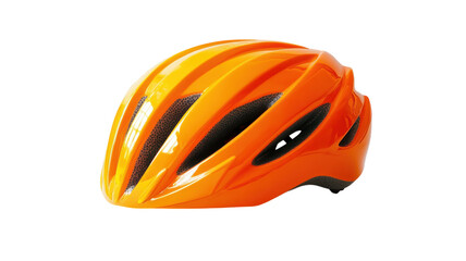 Bright orange cycling helmet designed for safety and performance, ideal for road cycling and outdoor sports use.