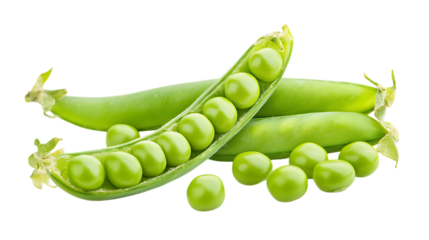 green peas isolated on white