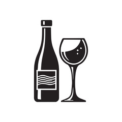 wine glass icon vector sign symbol isolated