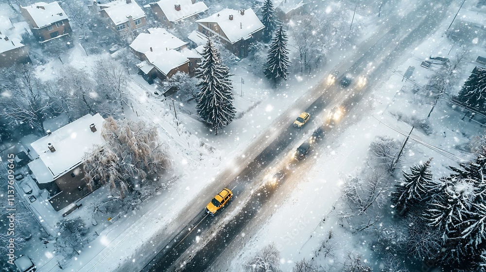 Poster snowstorm impact map with virtual twin tracking road closures and safety risks cutting edge weather 