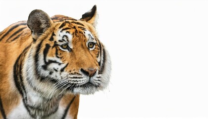 tiger on white