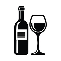 Wine Icon, Suitable for Beverage and Winery Themes