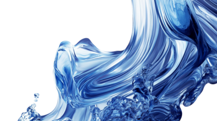 An abstract classic blue background frame isolated against a transparent background, ideal for design projects, creative visuals, or artistic presentations.