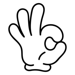 バッチリの手イラスト