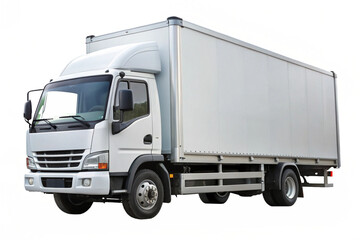 white truck isolated on white