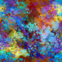 Fototapeta premium Vivid colors abstract blurred painted seamless pattern Grunge effect Grainy multicolor background