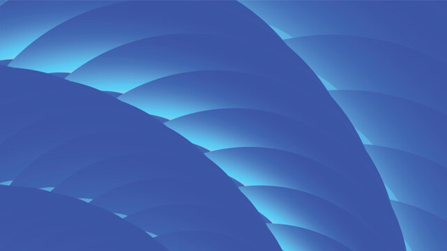 Abstract Flat Blue Gradinet Twigs Curve Background, Type 02