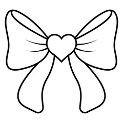 Cute heart shaped bow, cute ribbon gift, present decoration love
