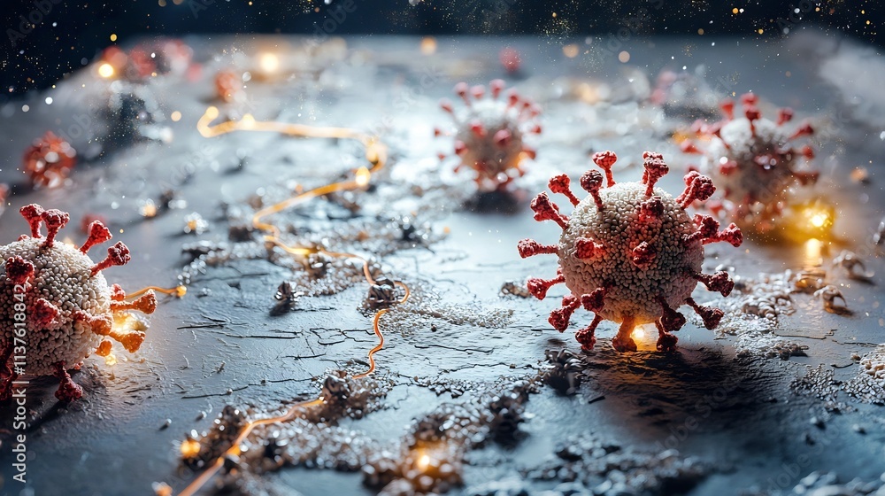 Aufkleber detailed h1n1 influenza virus mutation risk map combined with a virtual twin forecasting model leavi
