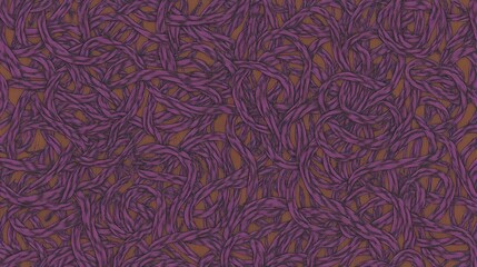 Intricate Purple and Brown Abstract Line Art Pattern Design for Home Decor