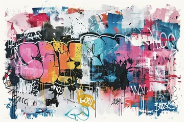 A vibrant graffiti artwork showcasing eclectic colors and expressive designs.