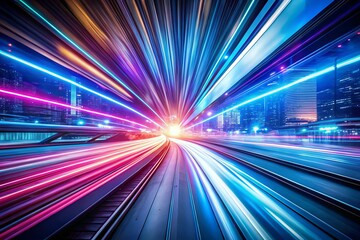 Abstract Technology Background, High Speed Motion Blur, Glowing White Lines, Dynamic Rays, Light Trail, Futuristic Energy, Speed Lines, Abstract Art, Digital Art, Sci-Fi Background