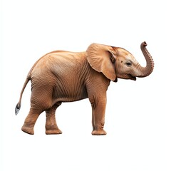 Obraz premium A lively elephant stands gracefully, showcasing its large ears and trunk, embodying the beauty of wildlife.