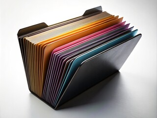 Black Line Art File Folder, Minimalist Office Supply, Simple Folder Design, Elegant Thin Line ,  Desktop Organization, Document Storage, Data Management