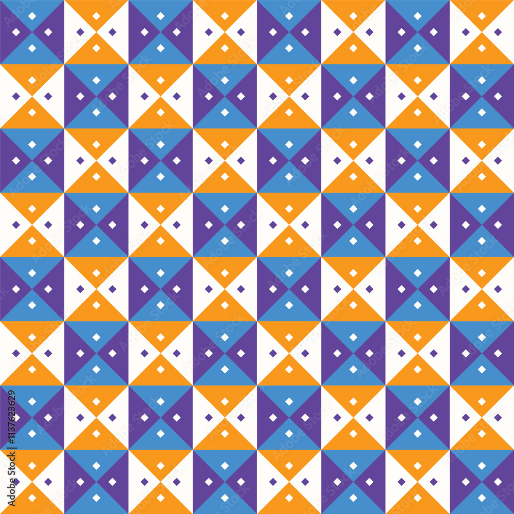 Poster seamless vector textures. colorful patterns with diamond and triangle shapes. design element for tex