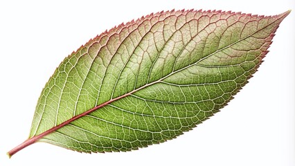 Obraz premium Peach Leaf Silhouette, Isolated White Background, High-Resolution Stock Photo, Botanical Silhouette, Nature Photography, Plant Silhouette