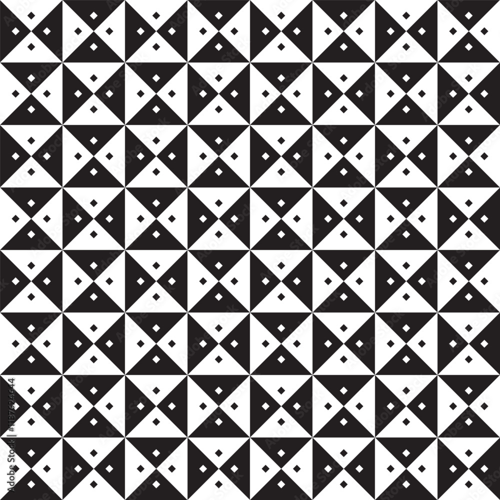 Poster seamless monochrome vector textures. simple patterns with diamond and triangle shapes. design elemen