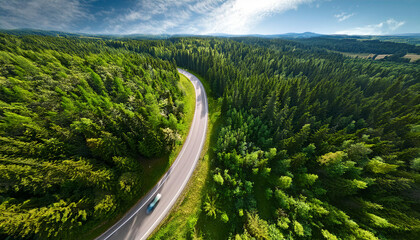 forest and road