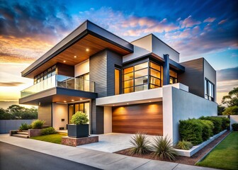 Fototapeta premium Architectural Photography: Exploring Home Shapes - Modern Design