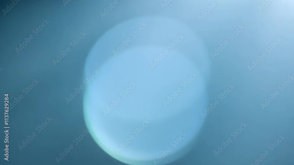 Fototapete circular reflections of light create a surreal atmosphere in a tranquil setting by the water
