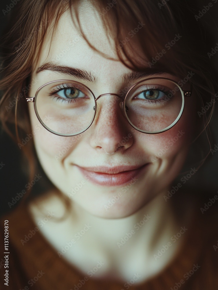 Poster Person wearing glasses