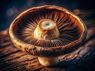Portobello Mushroom Photography: Close-Up Shots, Gourmet Food, Organic Produce, Culinary Still Life