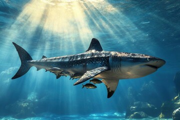 Fototapeta premium Whale Shark with Remoras