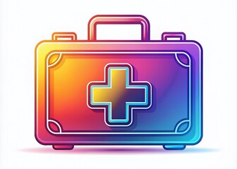 Fototapeta premium First Aid Kit Illustration - Medical Supplies Graphic