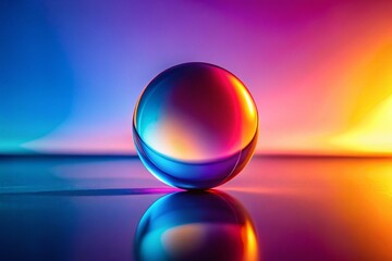 Glowing Sphere Minimalist Background, Abstract Photography, Modern Art