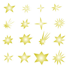 Shine or sparkle vector set of  stars.Sparkle star icons. Shine icon. 