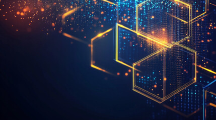 background with plexus effect. Futuristic illustration. Abstract square shape with futuristic concept background.