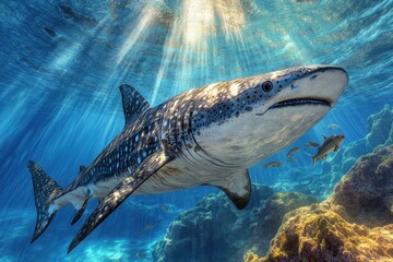 Whale Shark with Remoras