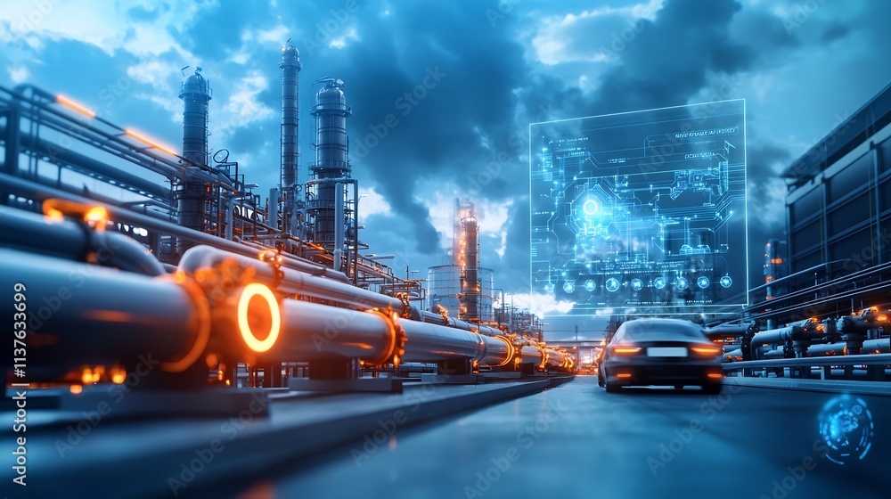 Aufkleber virtual twin overlay enhances natural gas pipeline distribution efficiency through comprehensive dat