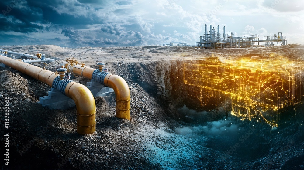 Poster optimizing natural gas pipeline distribution efficiency with cutting edge virtual twin overlay techn
