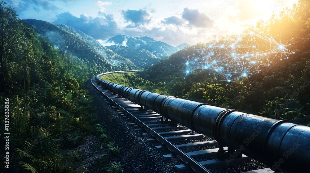 Poster natural gas pipeline virtual twin enhances distribution efficiency through advanced geospatial analy