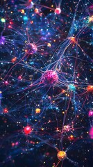 88. A vibrant illustration of the neural networks involved in memory formation and recall