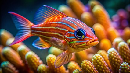 Raja Ampat Coral Cardinalfish Bokeh Photography - Apagon wassinski Underwater Macro