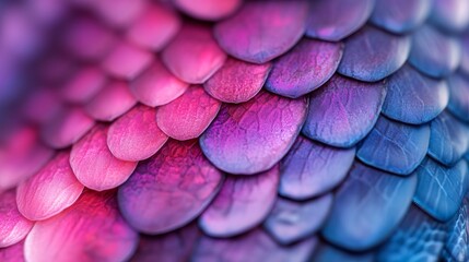A close up of a colorful, multi-colored feather with pink and blue hues