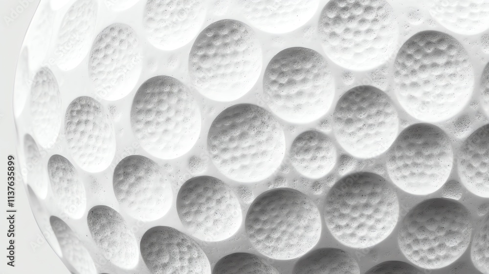 Aufkleber close-up of a textured white surface with a pattern of raised circles.