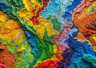 Naklejka premium Sao Paulo Geological Map - Artistic Portrait Photography