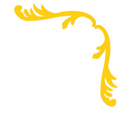 Gold Carved Corner Border