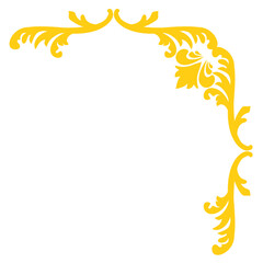 Gold Carved Corner Border