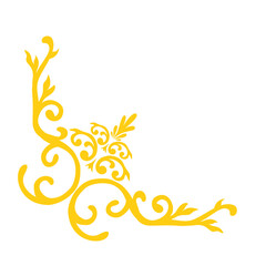 Gold Carved Corner Border