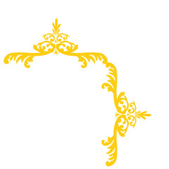 Gold Carved Corner Border