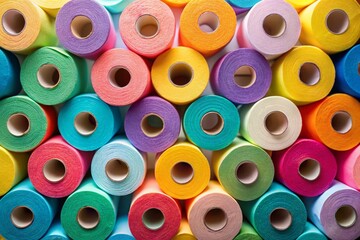 Toilet Paper Rolls on Colored Background - Product Photography