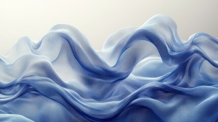 Fototapeta premium Stunning Blue Fabric Texture: A Detailed Close-up of a Flowing Fabric