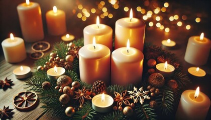 Advent Christmas Wreath or Crown - Countdown Candles to Jesus - Christian Lutheran Catholics - Bible Reading - First Sunday - Christmas Eve - Birth of Jesus Christ - Nativity - Purple White Candles