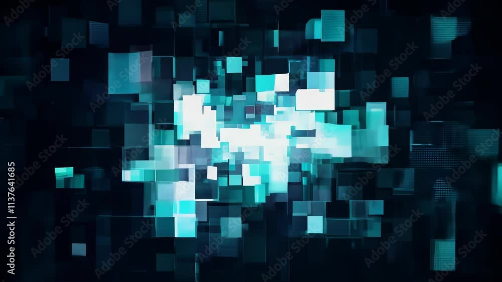 Poster dynamic abstract shapes and colors create an immersive visual experience in a digital art display du