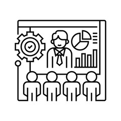 Training Program Line Icon. linear style sign for mobile concept and web design. Outline vector icon.