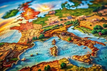 Italy World Map Portrait Photography: Stunning Italian Landscapes & Cityscapes